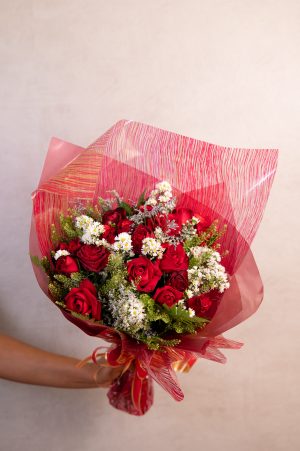 Buquê 20 rosas vermelhas