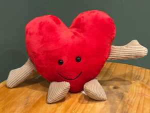 Urso Coração Feliz vermelho